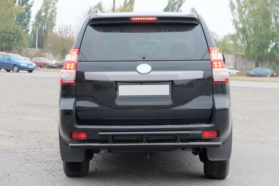 Toyota Land Cruiser Prado 150 2009-2023 Bara spate AK002-2v2 Negru (Otel inoxidabil) Foto 2