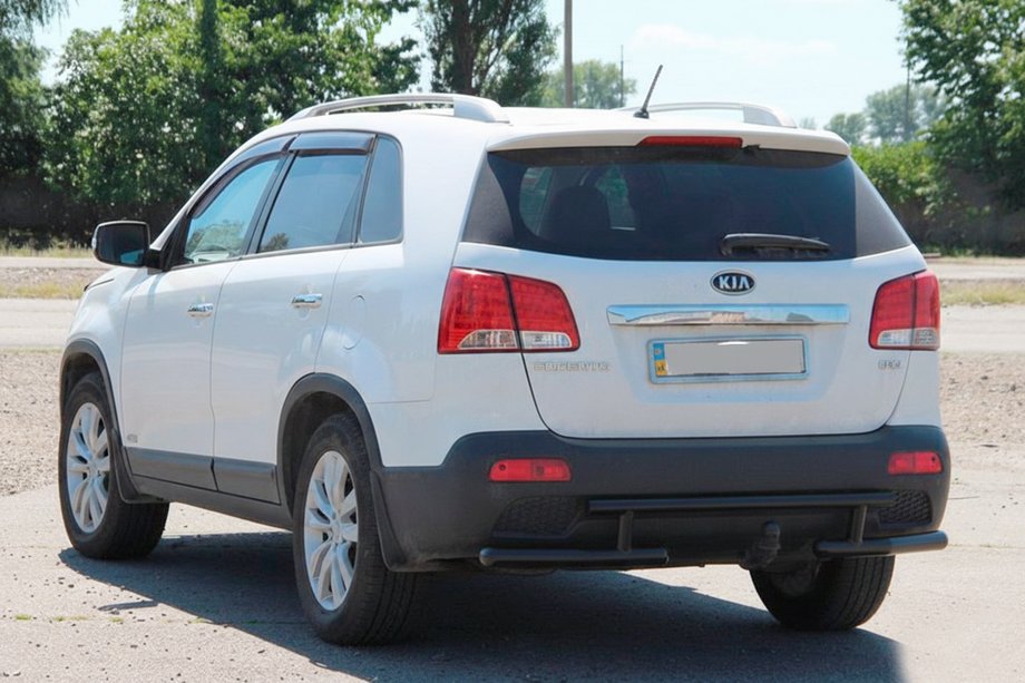 Kia Sorento II XM 2009-2014 Bara Spate AK002-2 Negru (Otel Inoxidabil) Foto 2