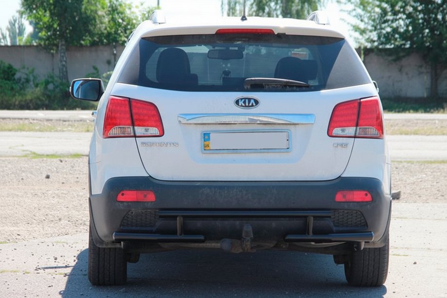 Kia Sorento II XM 2009-2014 Bara Spate AK002-2 Negru (Otel Inoxidabil) Foto 3