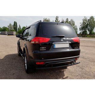 Protectie spate AK002-2 Negru (2 buc, inox) Mitsubishi Pajero Sport 2008-2015 foto 3