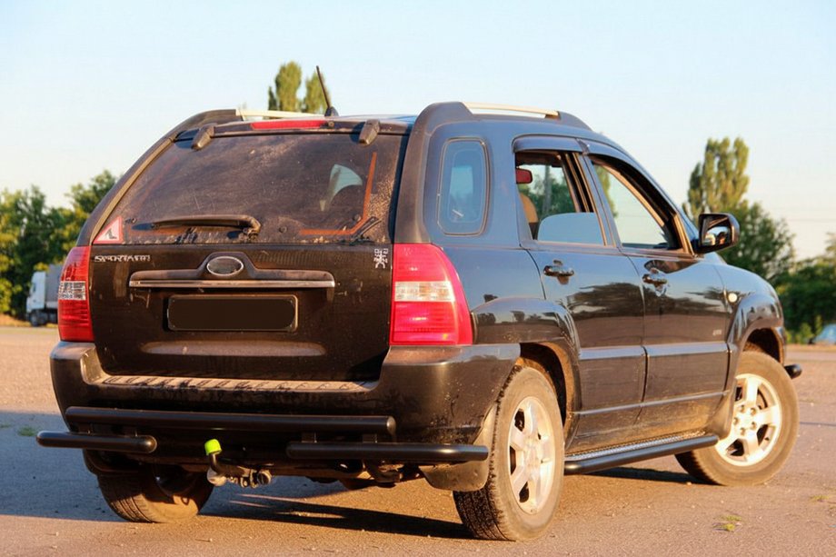 Kia Sportage 2004-2010 Bara Spate AK007 Negru (Otel Inoxidabil) Foto 2