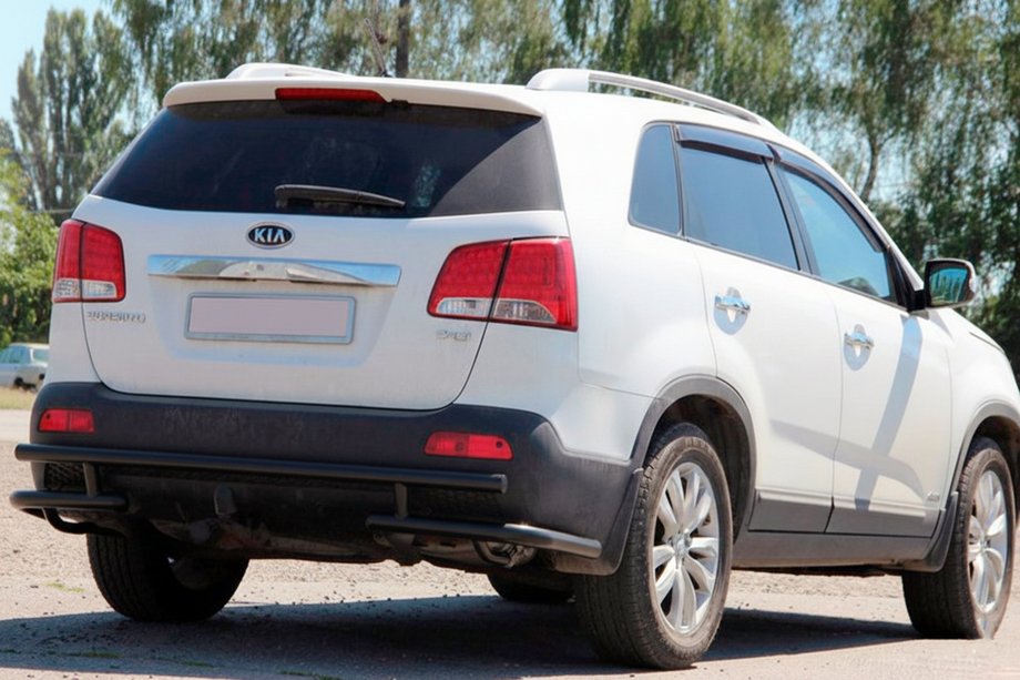 Kia Sorento II XM 2009-2014 Bara Spate AK003-2 Negru (Otel Inoxidabil) Foto 3