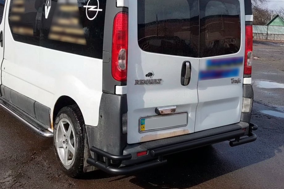 Renault Trafic 2001–2015 Protectie Spate AK-Special Black (Otel Inoxidabil) Image