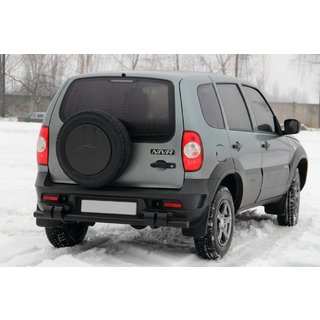Bara Spate AK015 Negru (Otel Inoxidabil) Chevrolet Niva 1998-2020 foto 1