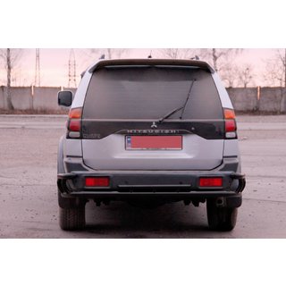 Protectie Spate AK005-2 Negru (Otel Inoxidabil) Mitsubishi Pajero Sport 1996-2007 foto 2