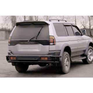 Protectie Spate AK005-2 Negru (Otel Inoxidabil) Mitsubishi Pajero Sport 1996-2007 foto 1