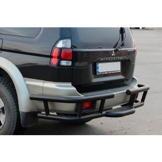 Protectie Spate AK-Special Black (Otel Inoxidabil) Mitsubishi Pajero Sport 1996-2007 foto 1