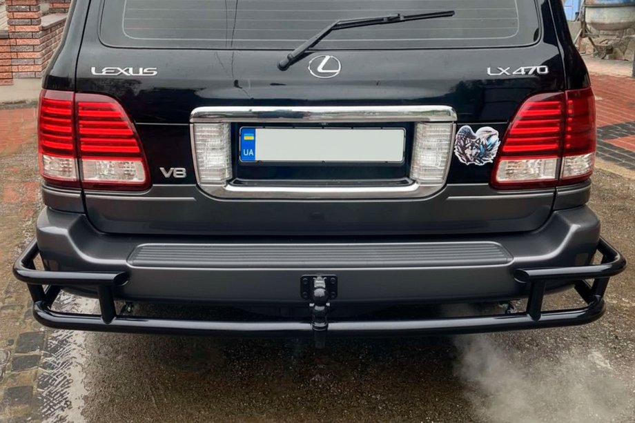 Lexus LX470 1998-2007 Protectie Spate AK009-15 Negru (Otel Inoxidabil) Foto 3