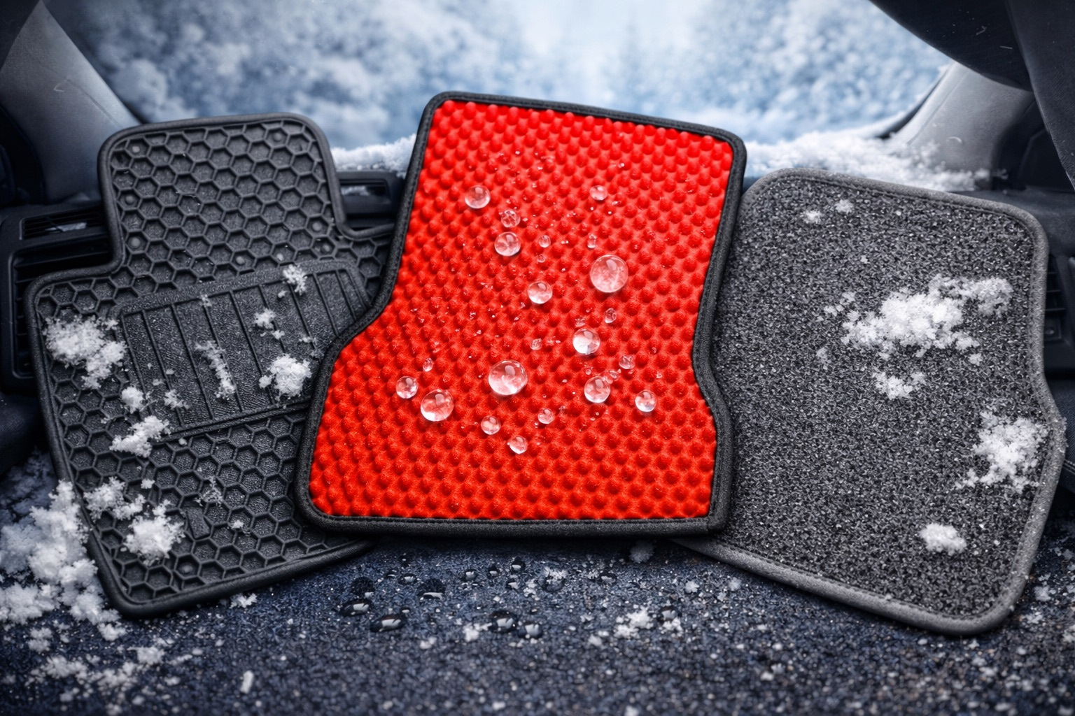 Covorase auto: EVA vs cauciuc vs textil – care este mai bun iarna si in sezonul de tranzitie