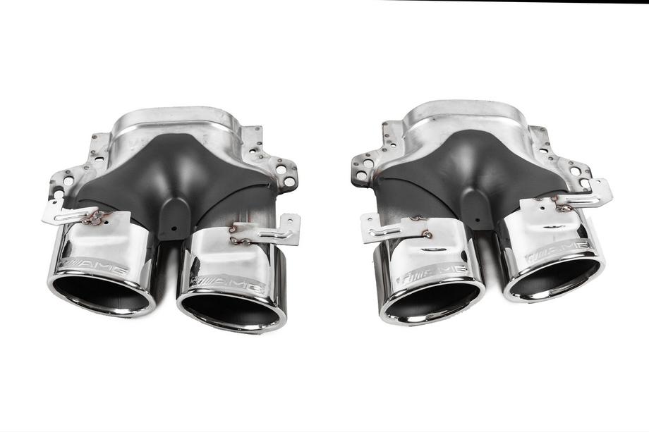 Mercedes E-class W213 2016-2023 Difuzor spate cu terminatii de evacuare E53-Design Silver (pentru Base) Foto 6