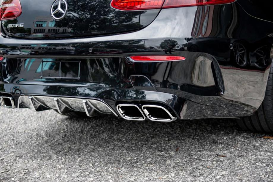 Mercedes E-class coupe C238 2016-2024 Difuzor Spate Black cu Tips Chrome (Design AMG63) Foto 1
