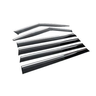 Deflectoare geamuri cu ornament cromat Niken Luxury (6 buc) foto 3