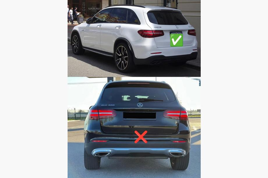Mercedes GLC X253 2015-2022 Aparatori noroi spate Premium (pentru AMG, AMG-Line) Foto 5