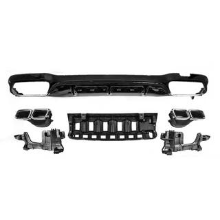 Difuzor spate cu tipsuri E63-Design Negru (pentru AMG/AMG-Line 2016-2020)