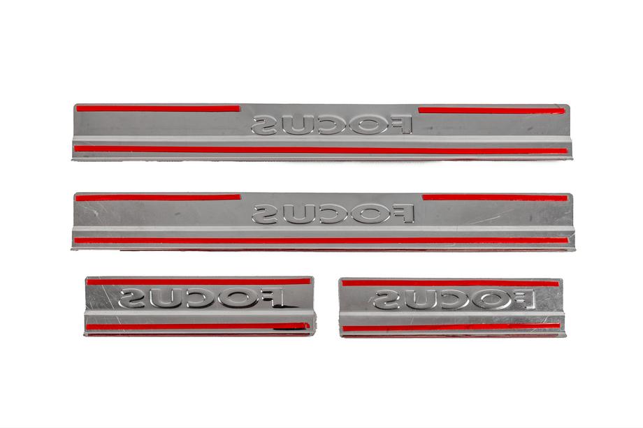 Ford Focus II 2005-2008 Protectii praguri V2 (Carmos, 4 buc., inox) Foto 4