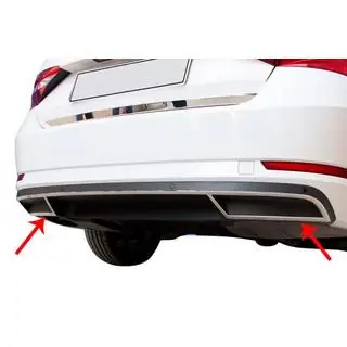 Ornamente pentru marginea barei spate Carmos (2 buc, inox) foto 1