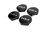 KIA Capacele centrale pentru jante 60/56 mm (Negru cu crom, 4 buc.) foto 2