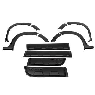Set extensii aripi cu bandouri EuroCap (12 buc., netede, negru mat, ABS) foto 4
