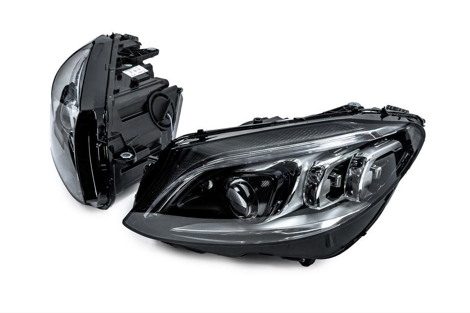 Mercedes C-class W205 2014-2021 Faruri fata cu module Full LED (pentru HALOGEN, 2 buc.) Foto 2