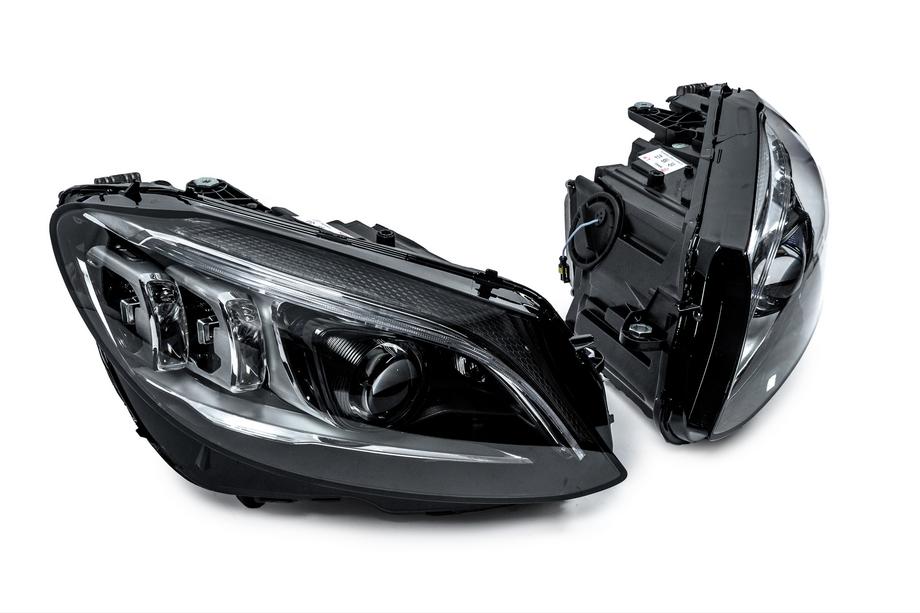 Mercedes C-class W205 2014-2021 Faruri fata cu module Full LED (pentru HALOGEN, 2 buc.) Foto 3