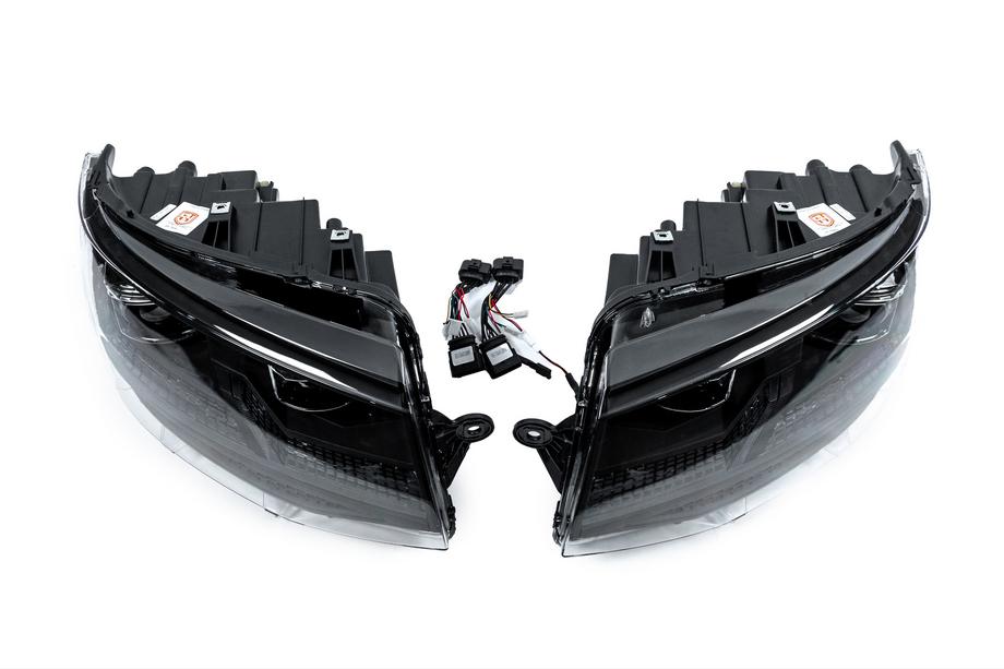 Volkswagen T6 2015-2024 Faruri fata cu module FullLed Black V2 (2015-2019, 2 buc.) Foto 2