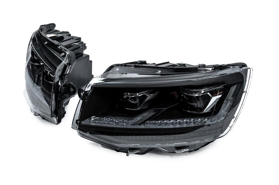 Volkswagen T6 2015-2024 Faruri fata cu module FullLed Black V2 (2015-2019, 2 buc.) Foto 3