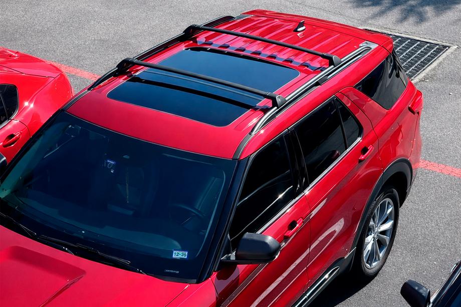 Ford Explorer 2019- Bare transversale portbagaj pentru bare longitudinale integrate OEM (2019-2023, 2 buc) Foto 1
