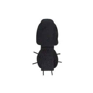 Husa tip protectie scaun din velur (1 buc., neagra cu cusatura rosie) foto 3