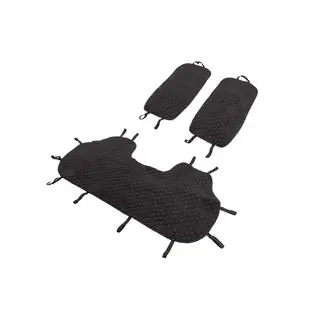 Huse pentru scaunele spate Velur (set, Negru cu cusatura rosie) foto 4