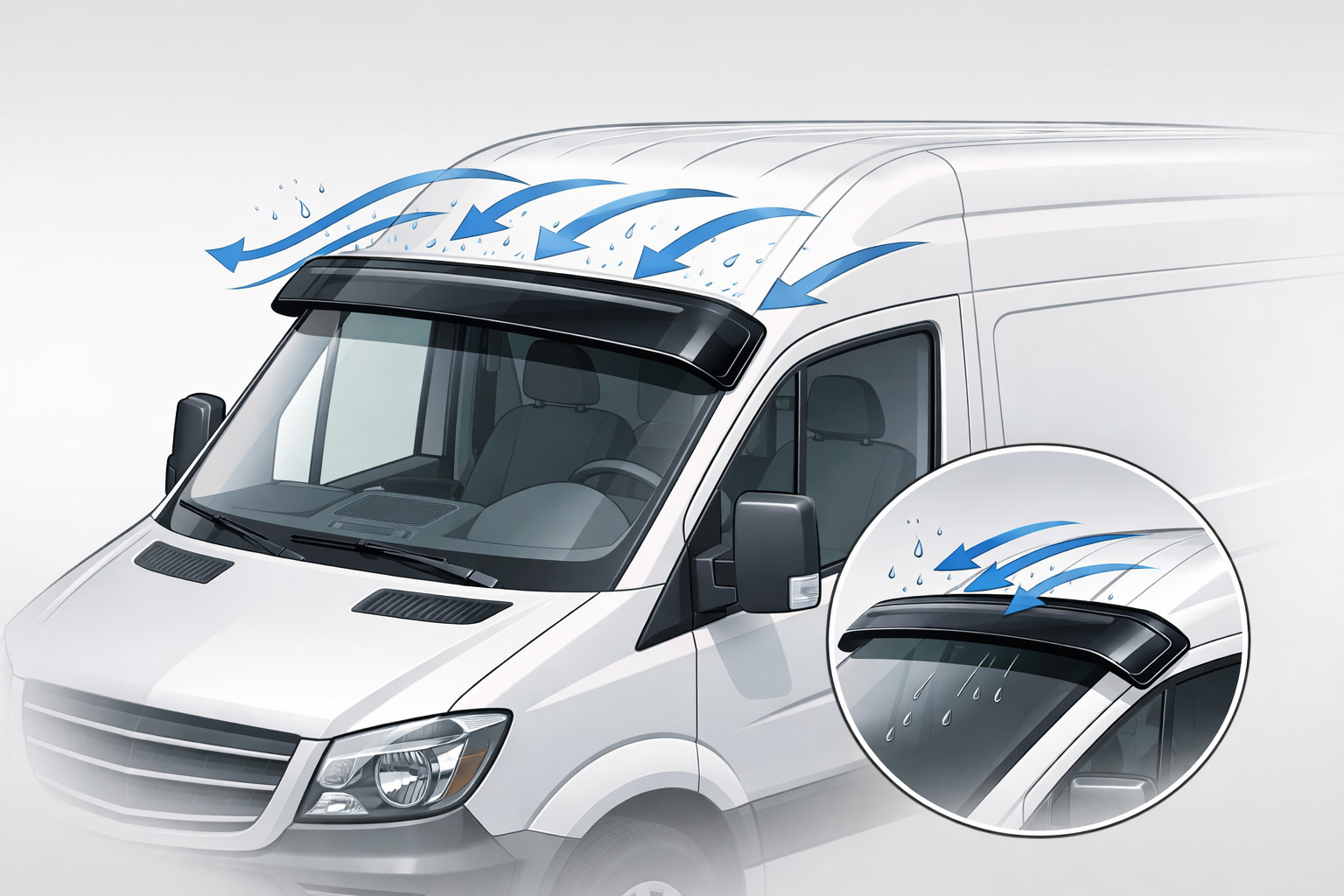 Deflector parbriz pentru bus: cand este cu adevarat util