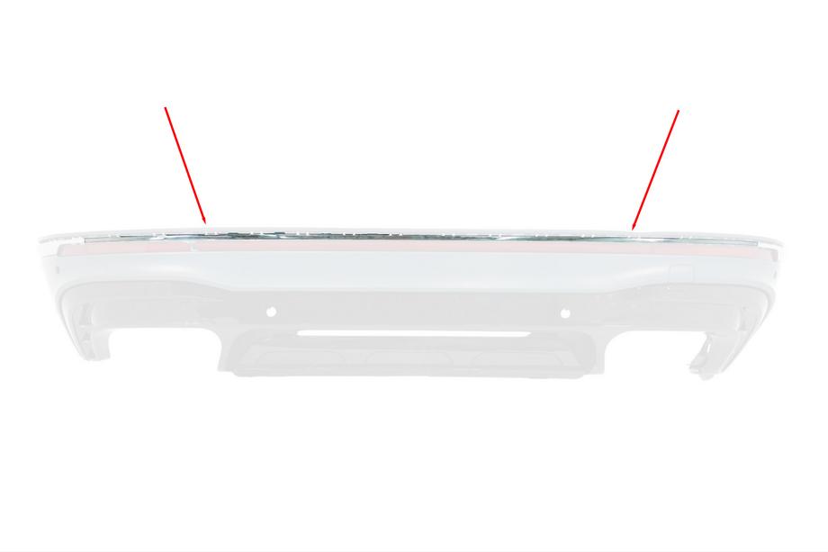 Volkswagen Tiguan 2016-2023 Insert cromat pentru bara spate (central, pentru R 2021-2023) Image