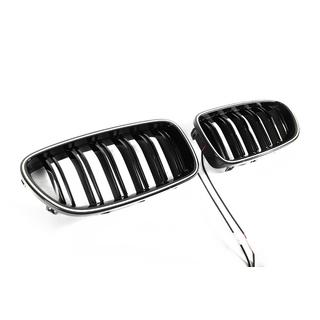 Grile tip rinichi M-Look LED (negru lucios) BMW 5 Series F10/F11 2010–2016 foto 4