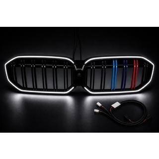 Grile tip rinichi M-Color LED (2022+, negru lucios) BMW 3 Series G20/G21 2018- foto 4