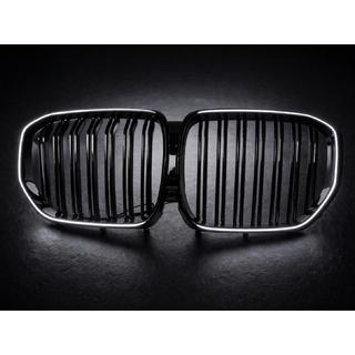 Grile rinichi BMW M-Look LED (2019-2022, negru lucios) foto 4