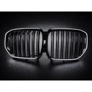 Grile rinichi BMW M-Look LED (2019-2022, negru lucios) foto 4