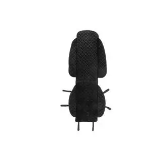 Husa tip protectie pentru scaun din velur (1 buc., neagra cu cusatura neagra) foto 1