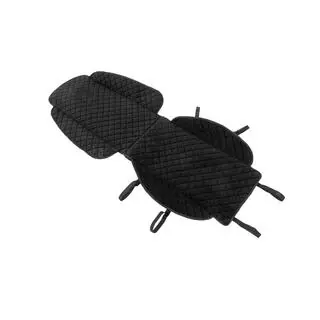 Husa tip protectie pentru scaun din velur (1 buc., neagra cu cusatura neagra) foto 2