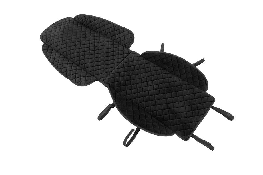 Husa tip protectie pentru scaun din velur (1 buc., neagra cu cusatura neagra) Foto 2