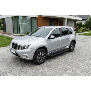 Praguri Laterale Tayga Black (2 buc, Aluminiu) foto 1