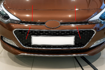Hyundai I-20 2014-2020 Capace Grila 2014-2018 (2 buc, inox) foto 1
