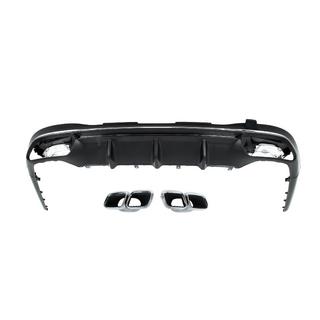 Difuzor spate cu ornamente evacuare AMG S63 Silver foto 3