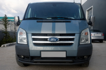 Ford Transit 2000–2014 Bara de protectie fata ST014 Black (2006-2014, inox) foto 1