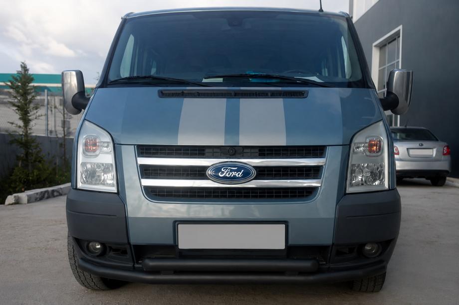 Ford Transit 2000–2014 Bara de protectie fata ST014 Black (2006-2014, inox) Image