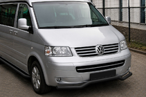 Volkswagen T5 Multivan 2003–2010 Protectie frontala tip bull bar Wave Black (inox) foto 1