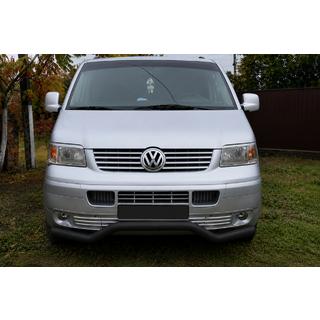 Bullbar fata Wave ST007 Black (inox) Volkswagen T5 Transporter 2003-2010 foto 3