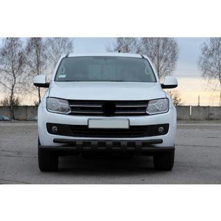 Bullbar fata F3-08.7 Black (inox) Volkswagen Amarok 2010-2022 foto 3