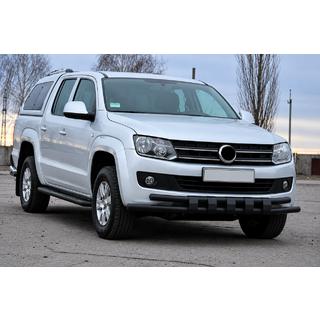 Bullbar fata F3-08.7 Black (inox) Volkswagen Amarok 2010-2022 foto 4