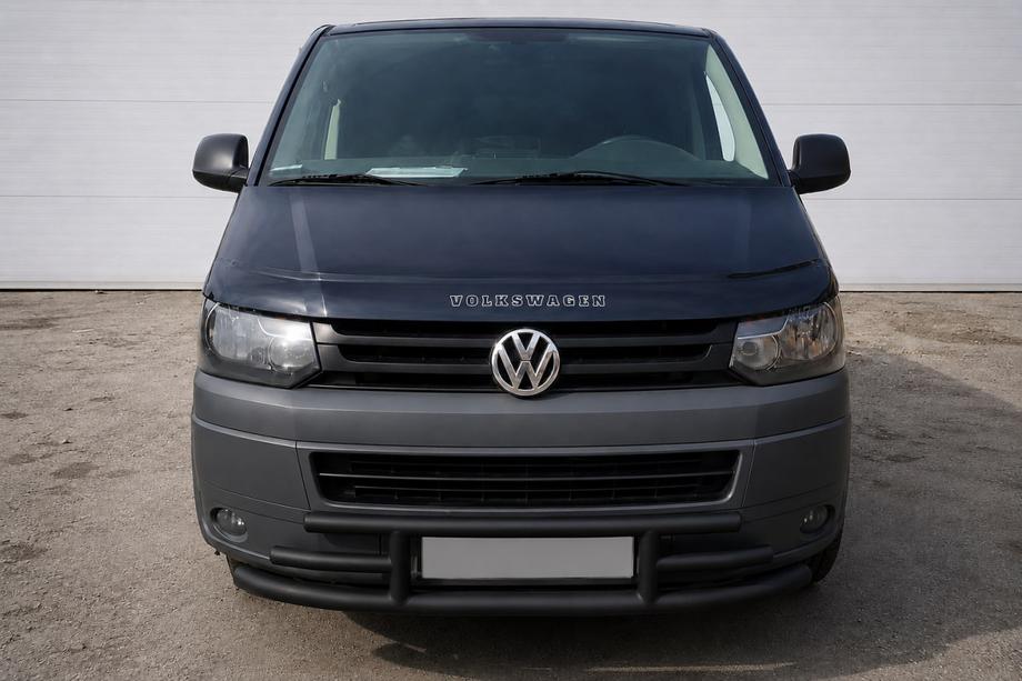 Volkswagen T5 2010-2015 Bull bar fata F3-42 Black (inox) Foto 1