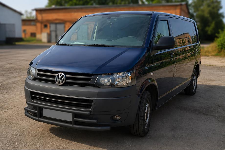 Volkswagen T5 2010-2015 Bull bar fata F3-42 Black (inox) Foto 2