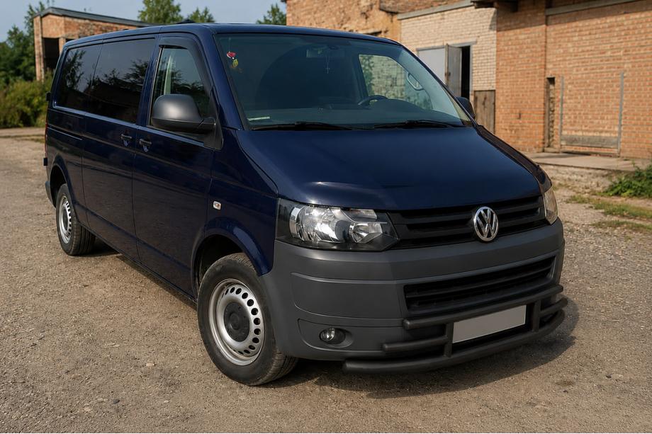 Volkswagen T5 2010-2015 Bull bar fata F3-42 Black (inox) Foto 3
